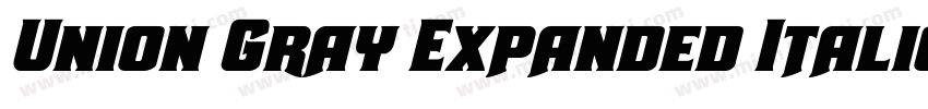 Union Gray Expanded Italic字体转换